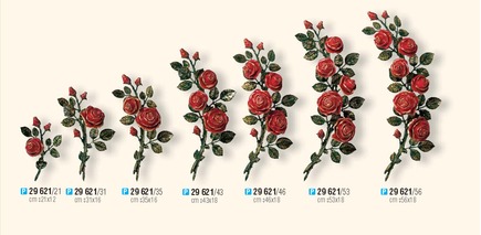 Декоративные красные розы на памятник