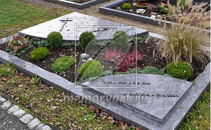 Двойная надгробная плита (диагонально разнесённая)