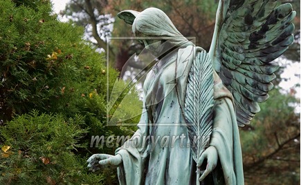 Эксклюзивный памятник на могилу, скульптура ангела с пером