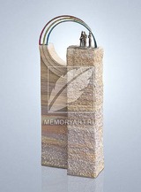 Вертикальный памятник в немецком дизайне DL-0110