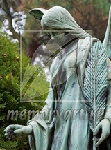 Эксклюзивный памятник на могилу, скульптура ангела с пером