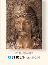 Портрет Иисуса Христоса в терновом венце барельеф