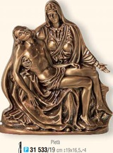 Бронзовая статуэтка Иисус Христос с Мадонной